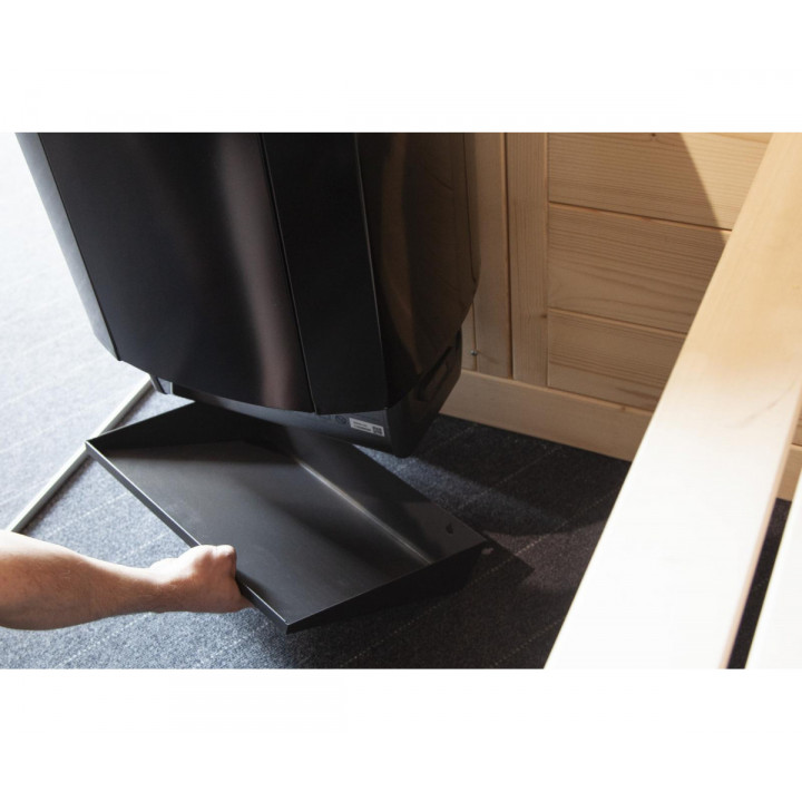 Odkvapkávacia miska HARVIA pre nástenné ohrievače, čierna 430 x 265 mm
