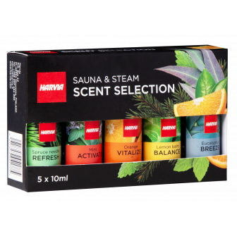 Sada vôní do sauny HARVIA, 5 x 10 ml