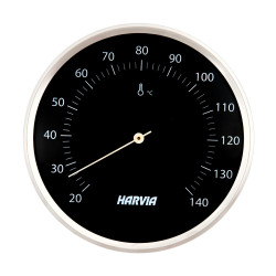 HARVIA saunový teplomer, okrúhly, čierny, priemer 160 mm, SAC90200 
