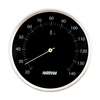 HARVIA saunový teplomer, okrúhly, čierny, priemer 160 mm, SAC90200