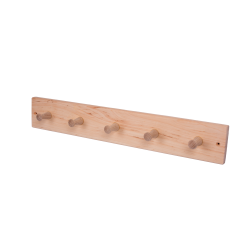 Vešiak z jelšového dreva s 5 háčikmi 