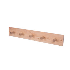 Vešiak z jelšového dreva s 5 háčikmi 