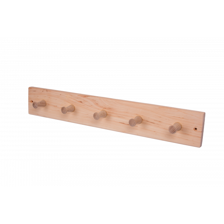 Drevený vešiak s 5 háčikmi