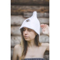 Bavlnená čiapka do sauny - BIELA - 1