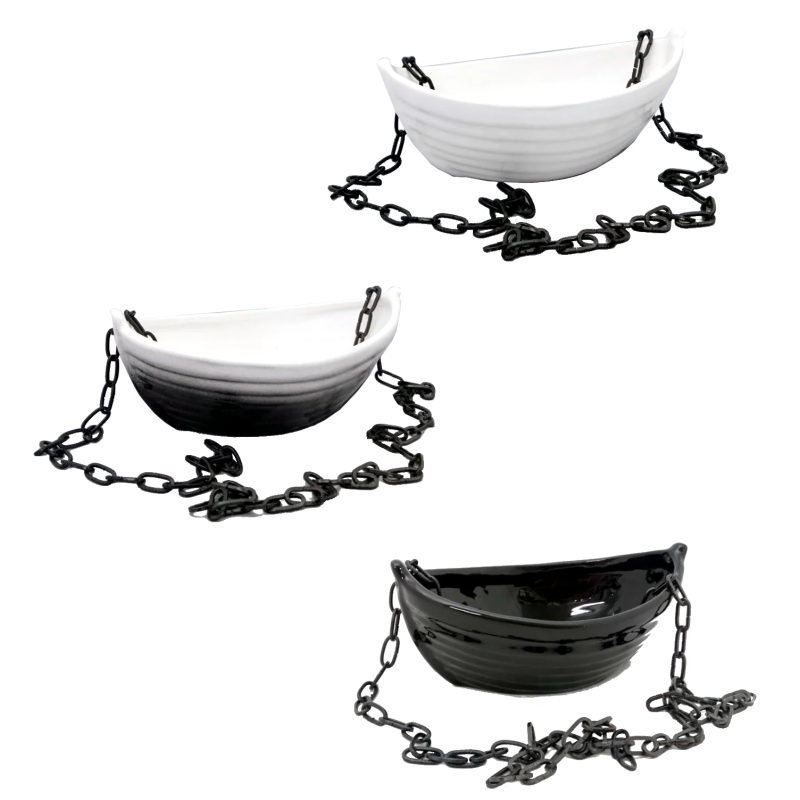 Keramická nádoba na vône - lodička s retiazkou