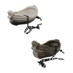 Keramická nádobka na vône - loďka s dievčatkom 