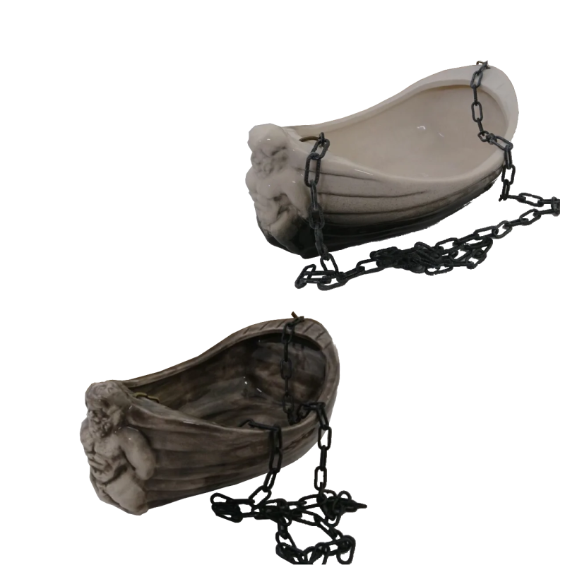 Keramická nádobka na vône - loďka s Poseidonom