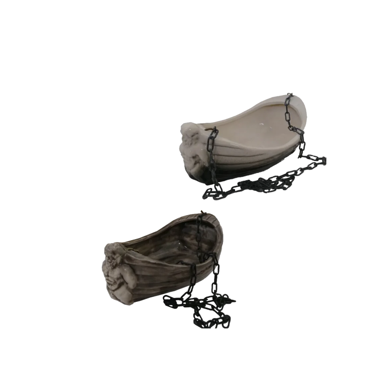 Keramická nádoba na vône - loďka s Poseidónom