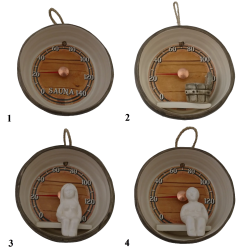 Keramický saunový teplomer - sud  Keramický saunový teplomer - sud