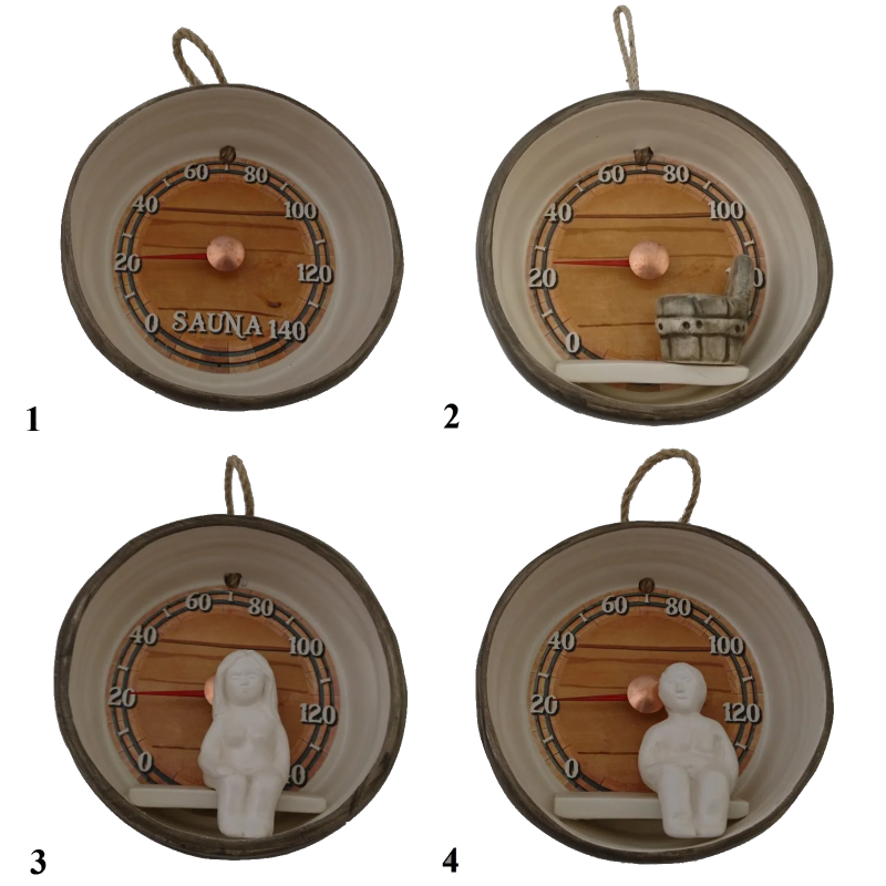Keramický saunový teplomer - sud