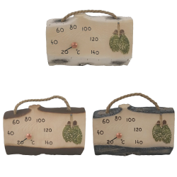 Keramický saunový teplomer - saunové metly 