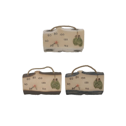 Keramický saunový teplomer - saunové metly 