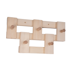 Vešiak z lipového dreva s 5 háčikmi 
