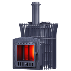 Saunová pec na drevo GEFEST - Avangard ZK Uragan 25 (P2) v tulipánovom rastri 
