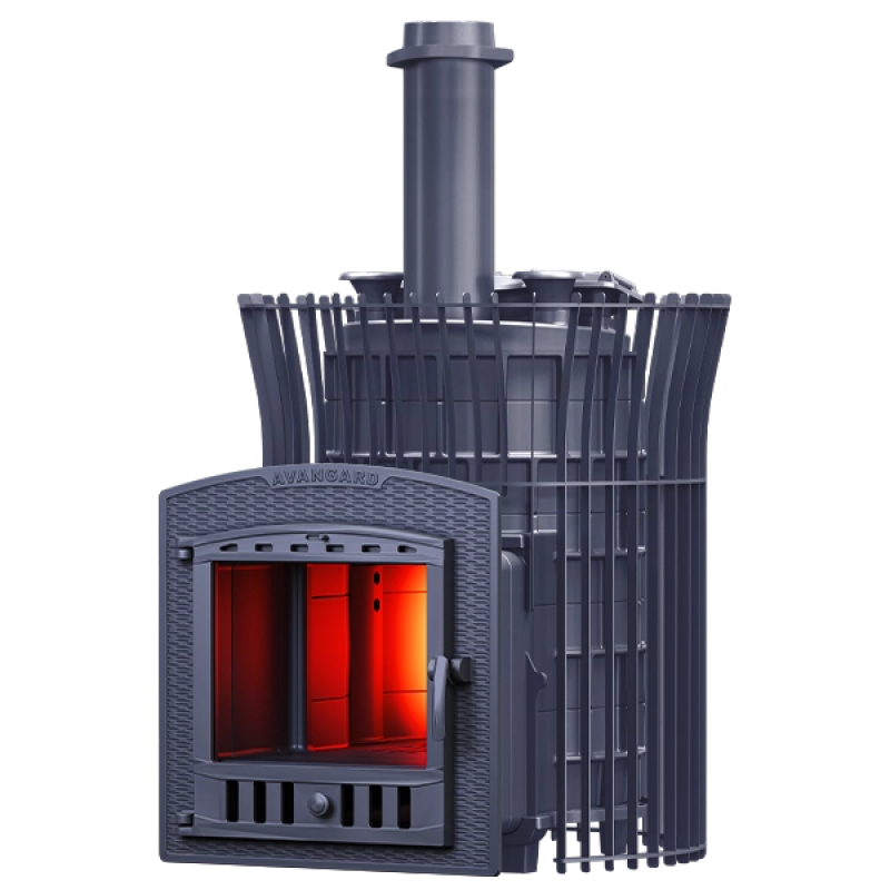 Saunová pec na drevo GEFEST - Avangard ZK Uragan 25 (P2) v tulipánovom rastri