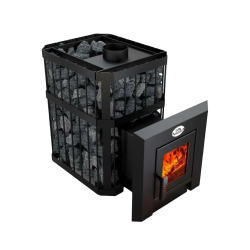 Saunová pec na drevo - NOVA KLASSIK 18 so sieťkou, presklené dvierka 