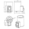 Saunová pec na drevo - STOVEMAN 13R-LS - 2