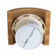 Saunový ventilátor MM-S so spätným ventilom a zakrivenou drevenou úpravou d/100mm