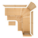 Modulárna saunová lavica PREMIUM, jelša - 5