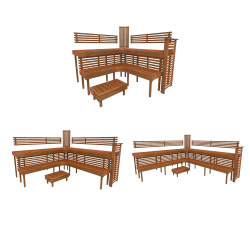 Modulárna saunová lavica PREMIUM, Thermo osika 