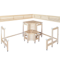 Modulárne saunové lavice s dizajnom „Sun Corner“ 2114 × 2696 mm - 2