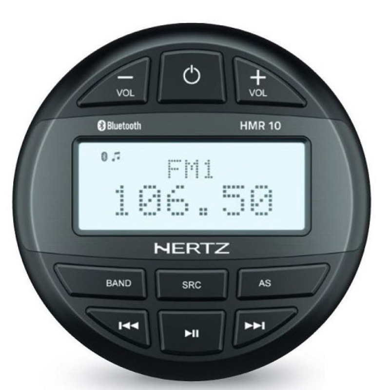 Hudobné centrum HMR 10D, bez reproduktorov, vodeodolné, čierne