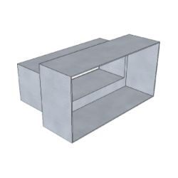 Výstup ventilácie, 160x80 mm 