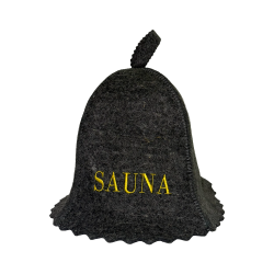 Klobúk do sauny - SAUNA, šedá 