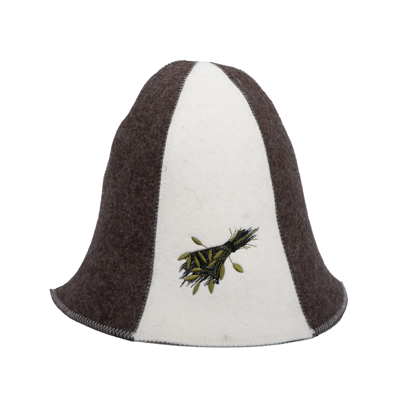 Klobúk do sauny - SAUNA WHISK, pruhovaný