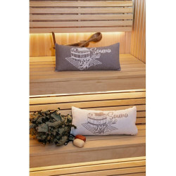 Saunový vankúš, sivohnedý 