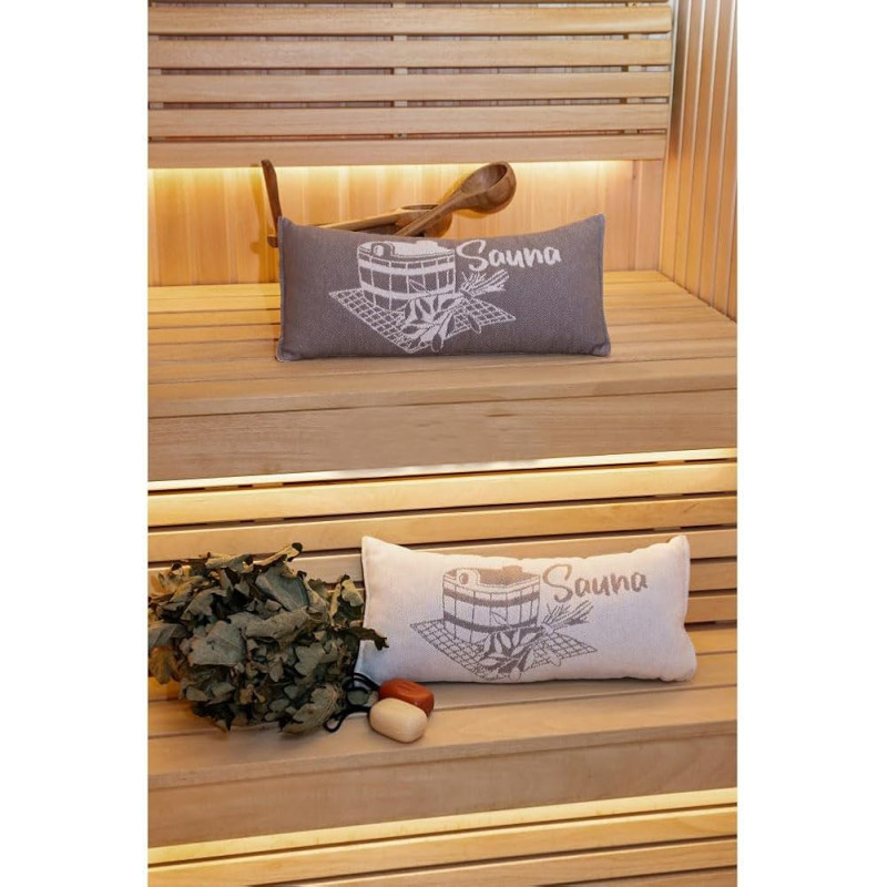 Saunový vankúš, sivohnedý