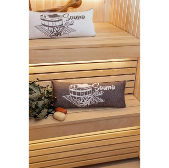 Saunový vankúš, hnedý