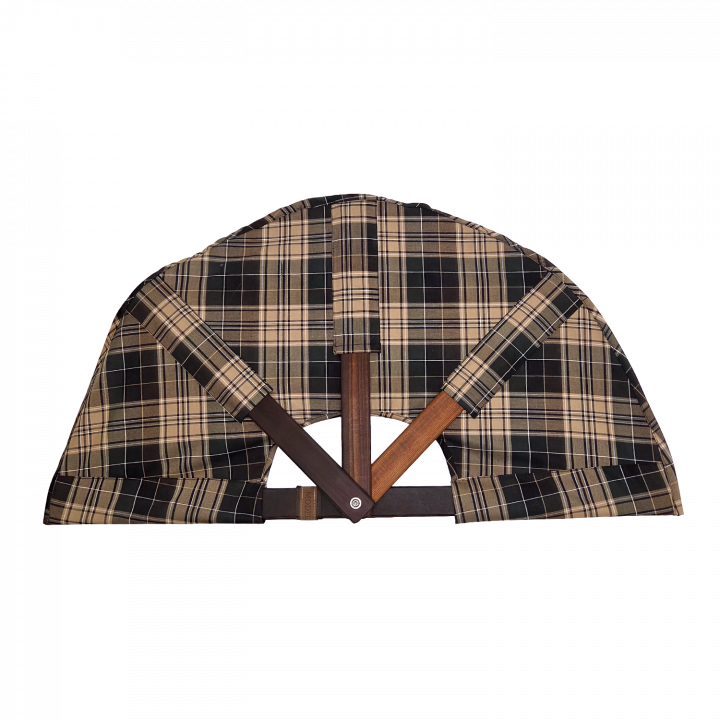 Ventilátor do sauny, tmavý kockovaný materiál, M