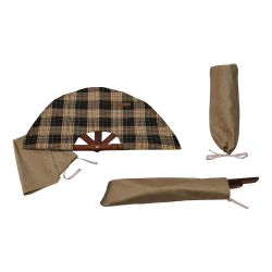 Ventilátor do sauny, tmavý kockovaný materiál 