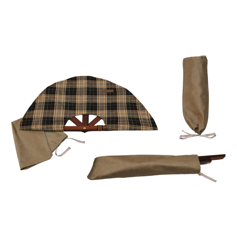 Ventilátor do sauny, tmavý kockovaný materiál