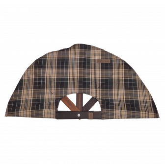 Ventilátor do sauny, tmavý kockovaný materiál