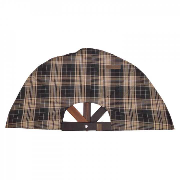 Ventilátor do sauny, tmavý kockovaný materiál, M