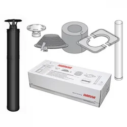 Oceľová izolovaná komínová súprava - HARVIA, čierna 