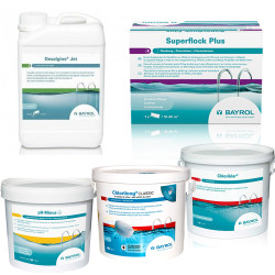 Sada na údržbu s chlórom, pre bazény s veľkým filtrom 