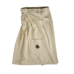 Saunová zástera pre mužskú svetlú farbu, bavlna  Saunová zástera pre mužskú svetlú farbu, bavlna