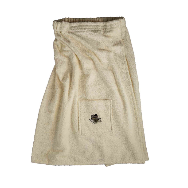 Saunová zástera pre mužskú svetlú farbu, bavlna