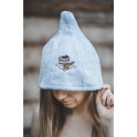 Bavlnený klobúk do sauny - SVETLOMODRÝ - 2