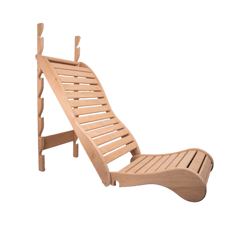 Relaxačná palanda pre saunu, jelša čierna