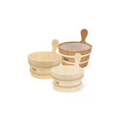 Drevené vedro SAWO s drevenou rukoväťou 4 l 