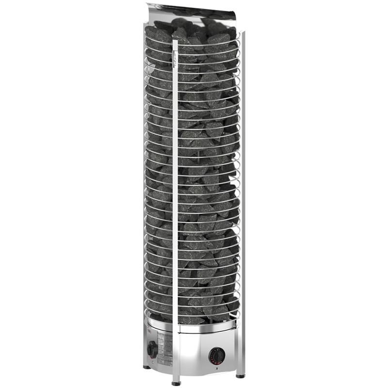 Elektrická saunová pec – SAWOTEC Tower Wall, SO ZABUDOVANÝM OVLÁDANÍM