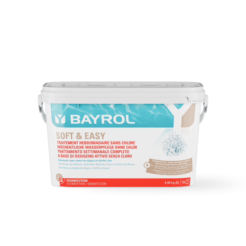 Prípravok na starostlivosť o bazén BEZ CHLÓRU Soft & Easy, 4,48 kg