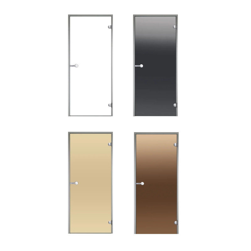 Sklenené dvere HARVIA pre parné a saunové kabíny 9x19