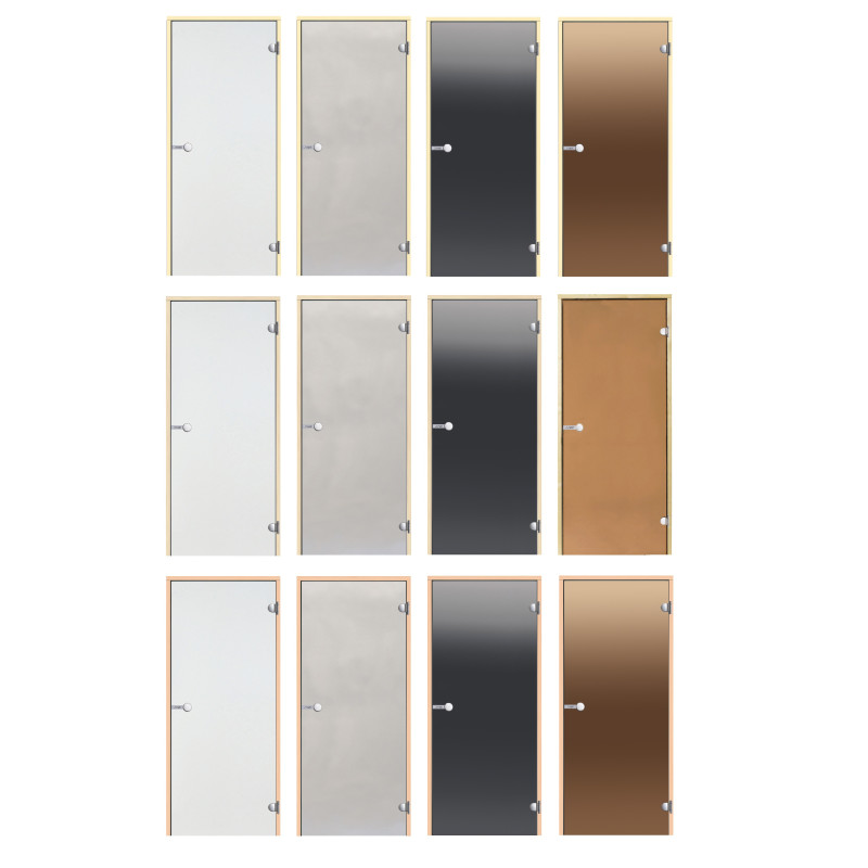 Sklenené saunové dvere HARVIA 9x19