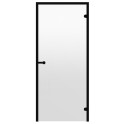 Sklenené saunové dvere HARVIA, čierny hliníkový rám 9x21 (čierna linka) - 1