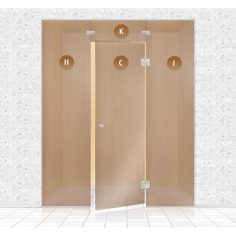 Sklenená stena do sauny, AD TYPE 1